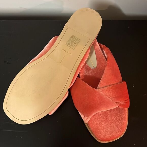 Dolce Vita Garit Knotted Velvet Slipper In Coral Velvet US 10 B57 - Picture 7 of 8